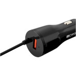 Автомобільний зарядний пристрій CANYON C-031 1xUSB-A, 2.4A Black w/Micro-USB cable (CNE-CCA031B-US)