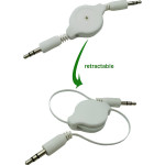 Кабель mini-jack 3.5mm 0.8м White (B00653)