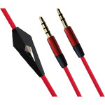 Аудиокабель с микрофоном mini-jack 3.5 mm TRRS - TRS 1.2м Red (B00666)