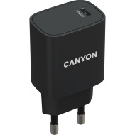 Зарядное устройство CANYON H-20-02 1xUSB-C, PD3.0, 20W Black (CNE-CHA20B02)