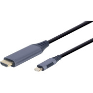 Кабель CABLEXPERT USB-C - HDMI 1.8м Gray (CC-USB3C-HDMI-01-6)