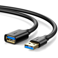 Кабель-удлинитель UGREEN US129 USB-AM 3.0 to USB-AF Extension Cable 2м Black (10373)