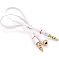 Сплиттер VOLTRONIC mini-jack 3.5мм - 2 x mini-jack 3.5мм White (DPN-R2M-1F/KW)