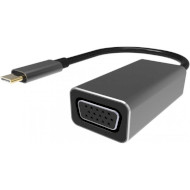 Адаптер VIEWCON USB-C - VGA Black (TE388)