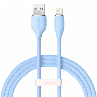 Кабель BASEUS Jelly Liquid Silica Gel Fast Charging Data Cable USB to iPhone 2.4A 1.2м Blue (CAGD000003)