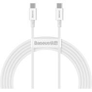 Кабель BASEUS Superior Series Fast Charging Data Cable Type-C to Type-C 100W 1м White (CATYS-B02)
