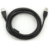 Кабель-удлинитель RITAR USB 2.0 AM/AF, 1 феррит 1м Black