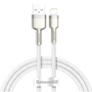 Кабель BASEUS Cafule Metal Data Cable USB for Lightning 2м White (CALJK-B02)