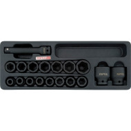 Набор ударных торцевых головок TOPTUL Dr. Flank Impact Socket Set 1/2" 17шт 18пр (GCAT1807)