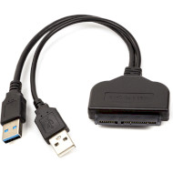 Адаптер POWERPLANT 2xUSB3.0 AM - SATA 0.15м (CA913138)