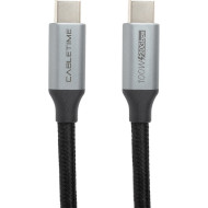 Кабель CABLETIME USB3.1 Type-C 10Gbps, 100W, 4K/60Hz 1м (CA913312)