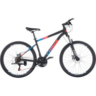 Велосипед горный TRINX Majestic M116 26" рама-17" Matt Black/Blue/Red 2022