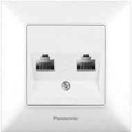 Розетка настенная PANASONIC Arkedia Slim 2xRJ-45 Cat.5e White (WNTC04062WH-UA)