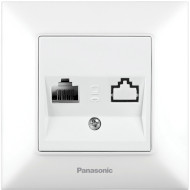 Розетка настенная PANASONIC Arkedia Slim RJ-45 Cat.5e White (WNTC04042WH-UA)