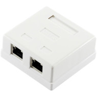 Розетка накладная RITAR 2xRJ-45 Cat.6 FTP White (12473)