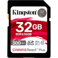 Карта памяти KINGSTON SDHC Canvas React Plus 32GB UHS-II U3 V90 Class 10 (SDR2/32GB)