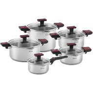 Набор посуды TEFAL Cook&Clip 10пр (G723SA74)