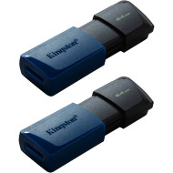 Набор из 2 флэшек 64GB KINGSTON DataTraveler Exodia M USB 3.2 Black/Blue (DTXM/64GB-2P)