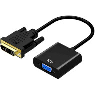 Адаптер VOLTRONIC 4K DVI - VGA 0.1м Black (YT-C-DVI-(M)/VGA(F)/17155)