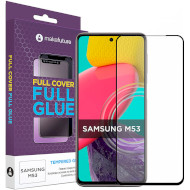 Защитное стекло MAKE Full Cover Full Glue для Galaxy M53 (MGF-SM53)