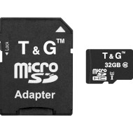 Карта памяти T&G microSDHC 32GB UHS-I U3 Class 10 + SD-adapter (TG-32GBSD10U3-01)