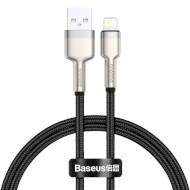 Кабель BASEUS Cafule Metal Data Cable USB for Lightning 0.25м Black (CALJK-01)