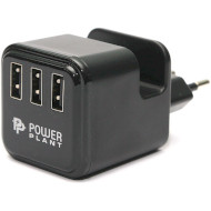 Зарядное устройство POWERPLANT W-360 3xUSB-A, 3.4A Black (DV00DV5065)