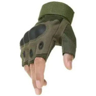Тактические перчатки с открытыми пальцами L Olive (LP19085)