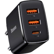 Зарядное устройство BASEUS Compact Quick Charger 2U+C 30W Black (CCXJ-E01)