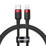 Кабель BASEUS Cafule Data Cable Type-C to Lightning PD 18W 1м Black/Red (CATLKLF-91)