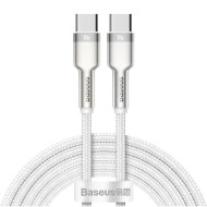 Кабель BASEUS Cafule Metal Data Cable Type-C to Type-C 100W 2м White (CATJK-D02)