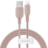 Кабель BASEUS Colourful Cable USB to Lightning 2.4A 1.2м Pink (CALDC-04)