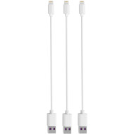 Кабель TIMSTOOL Charge & Sync USB to Lightning 3-pack 0.21м White (DC21-LT-WT)