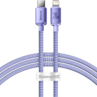 Кабель BASEUS Crystal Shine Series Fast Charging Data Cable Type-C to iP 20W 2м Purple (CAJY000305)