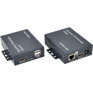 Удлинитель HDMI по витой паре MERLION до 120м, 1080p, USB Management Black (YT-SCPE HDMI-120M1080PB)