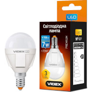 Лампочка LED VIDEX G45 E14 7W 3000K 220V (VL-G45-07143)