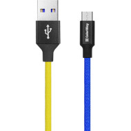 Кабель COLORWAY National USB to Micro-B 1м Blue/Yellow (CW-CBUM052-BLY)