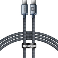 Кабель BASEUS Crystal Shine Series Fast Charging Data Cable Type-C to Type-C 100W 1.2м Black (CAJY000601)