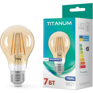 Лампочка LED TITANUM Filament A60 E27 7W 2200K 220V (TLFA6007272A)