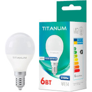 Лампочка LED TITANUM G45 E14 6W 3000K 220V (TLG4506143)