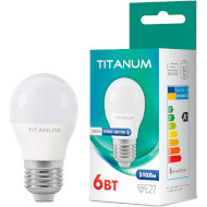 Лампочка LED TITANUM G45 E27 6W 3000K 220V (TLG4506273)