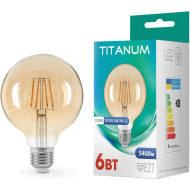 Лампочка LED TITANUM Filament G95 E27 6W 2200K 220V (TLFG9506272A)