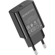 Зарядное устройство BOROFONE BA65A 1xUSB-C, PD20W Black