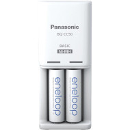 Зарядное устройство PANASONIC Eneloop Compact BQ-CC50 + Eneloop 2 x AA 2000 mAh (K-KJ50MCD20E)