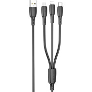 Кабель BOROFONE BX71 3-in-1 1м Black