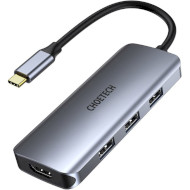 Порт-репликатор CHOETECH M19 7-in-1 Multiport USB-C Hub (HUB-M19-GY)