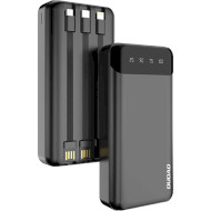 Повербанк DUDAO K6Pro+ 2xUSB-A w/3 cables 20000mAh Black (6973687243449)