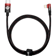 Кабель BASEUS MVP 2 Elbow-shaped Fast Charging Data Cable Type-C to iP 20W 1м Black/Red (CAVP000220)