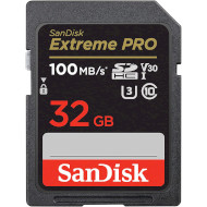 Карта памяти SANDISK SDHC Extreme Pro 32GB UHS-I U3 V30 Class 10 (SDSDXXO-032G-GN4IN)