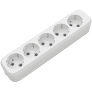 Розеточный блок с заземлением ELECTRUM C-SM-1780 White, 5 розеток